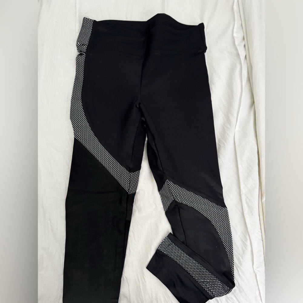 Koral Black and White Mesh Leggings